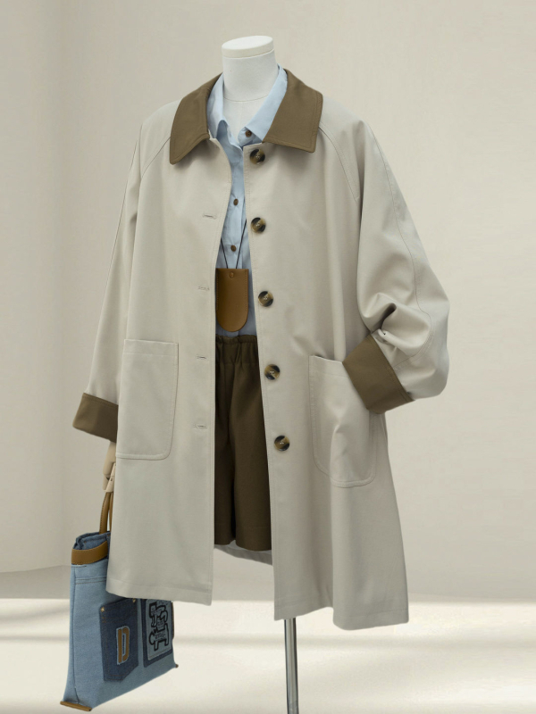 Geacă de damă din chenille, cu 50–70% elastan, guler polo, croială medie, stil coreean