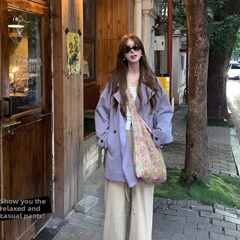 Stredne dlhé vetrovky s A-tvarou siluety, Chenille tkanina, elastan pod 30%, polovične otvorený golier, rukávy typu princezné, pre ženy