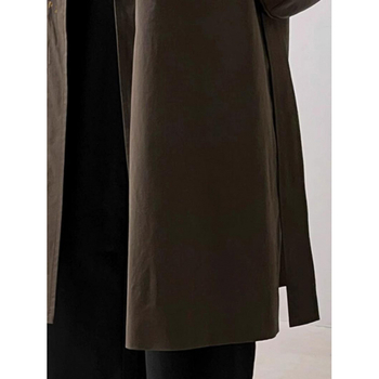 Palton damă windbreaker cu guler rever, croială lungă, lejeră, închidere cu nasturi, poliester