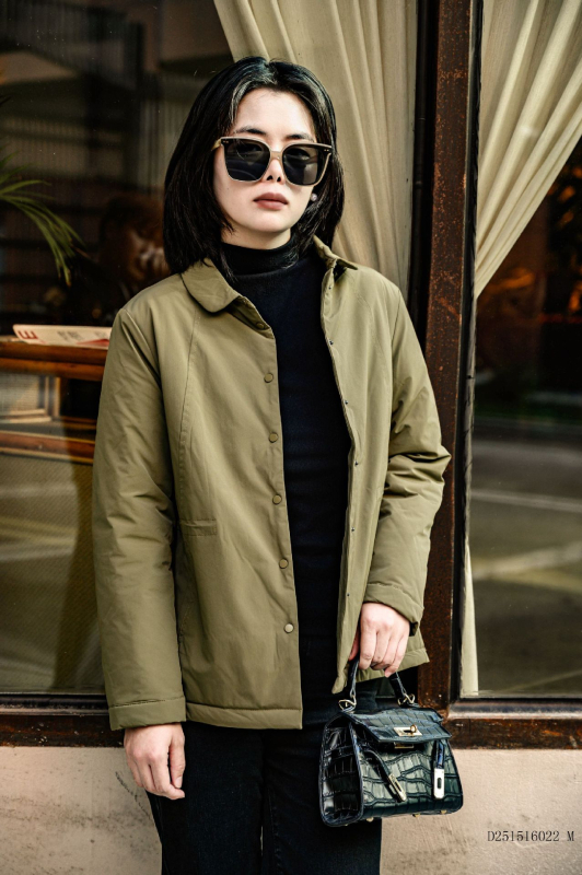 Yunyun ženska košulja-jakna, jednobojna, dugi rukav, uredski-casual stil, jednostavan dizajn
