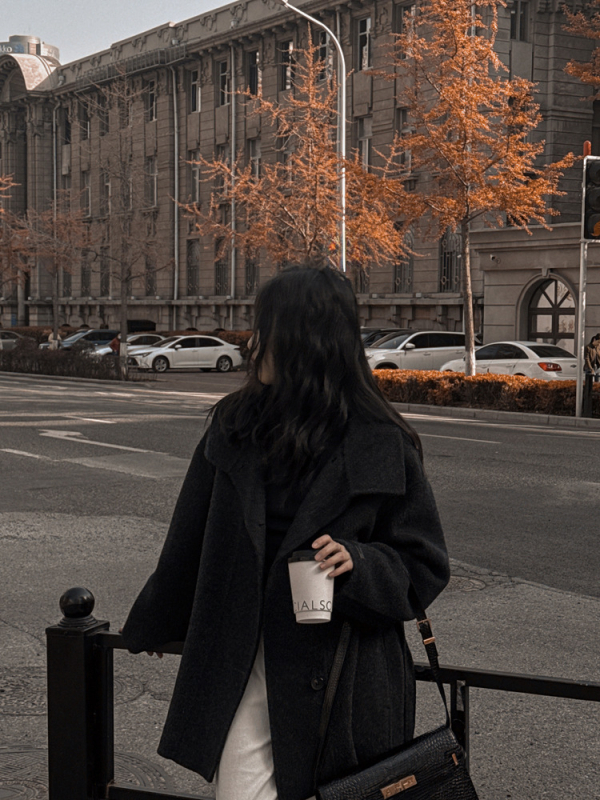 Palton din lână pentru femei, cu guler înalt, curea, lână dublu față, lungime medie, închidere cu șnur