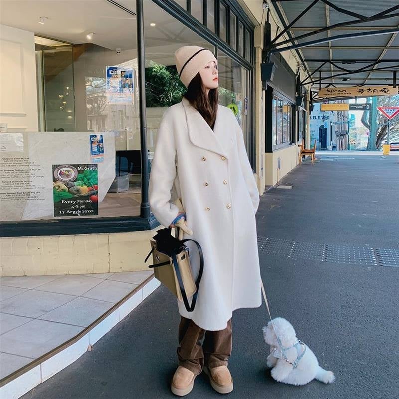 Geacă de damă din chenille, cu două fețe și guler înalt, primăvara 2025