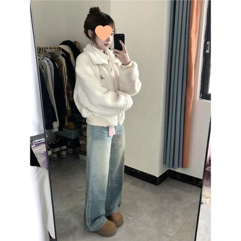 Jachetă din chenille cu amestec de spandex, croială slim, guler înalt, fără mâneci