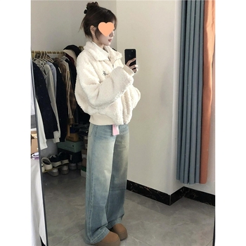 Jachetă din chenille cu amestec de spandex, croială slim, guler înalt, fără mâneci