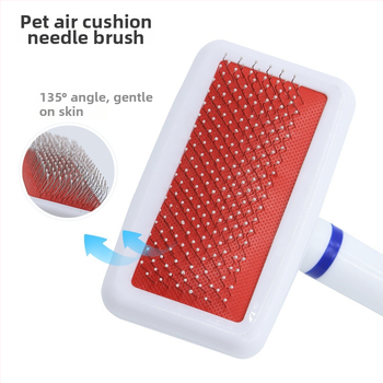 Pieptene pentru animale de companie, corp din plastic PP, ace din oțel inoxidabil și mâner din plastic, pentru câini și pisici