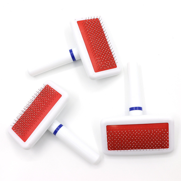 Pieptene pentru animale de companie, corp din plastic PP, ace din oțel inoxidabil și mâner din plastic, pentru câini și pisici