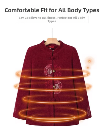 Sieviešu ziemas jaka — pūkaina poliestera tekstūra (>95%), izšūta, japāņu-korejiešu ikdienas stils, garums 50–65 cm, ziema 2025