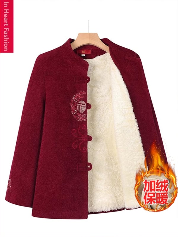 Palton damă de iarnă — textură pufoasă din poliester (>95%), broderie, stil japonez-coreean casual, lungime 50–65 cm, iarnă 2025