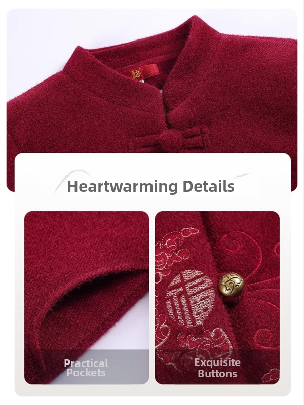 Sieviešu ziemas jaka — pūkaina poliestera tekstūra (>95%), izšūta, japāņu-korejiešu ikdienas stils, garums 50–65 cm, ziema 2025