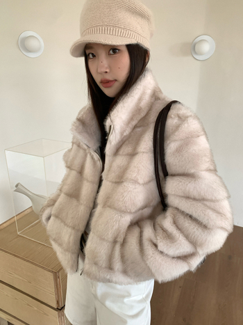 Dt etolie палто от изкуствена козина, стояща яка, полиестер, зима 2025