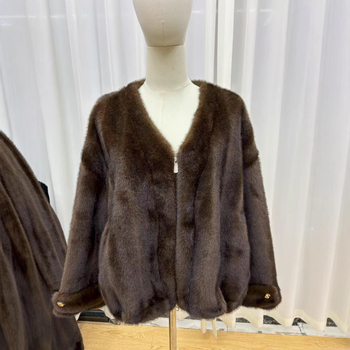 Palton din blană artificială pentru femei, țesătură Mink velvet cu căptușeală de velur, mâneci lungi, primăvara 2025