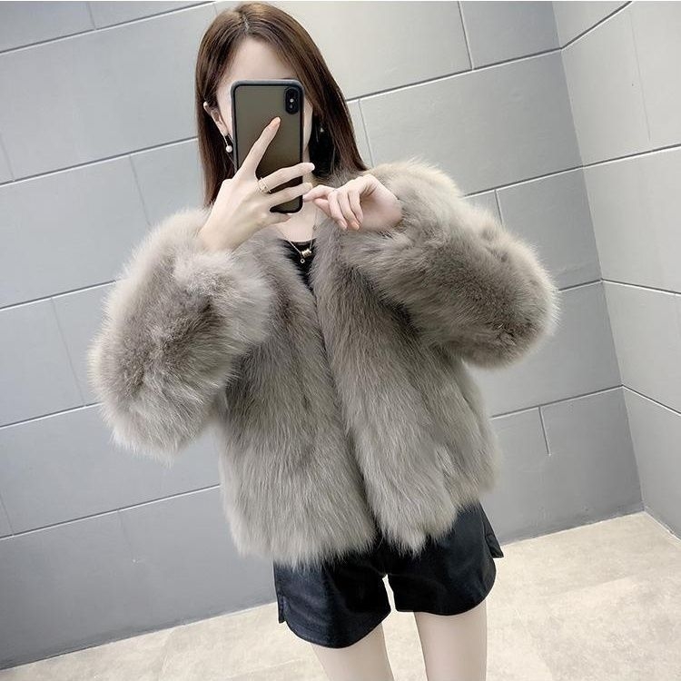 Ženski kratki kaput od umjetnog mink krzna, bez rukava, polo ovratnik, Chenille tkanina, Spandex ispod 30%