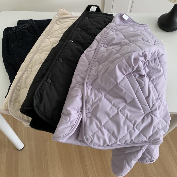 Palton de damă din poliester, croială lejeră, gros, guler polo