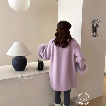 Elf Snowball – Ženski vuneni kaput, princeza stil, 3D uzorak, 95% vuna i više, verzija: Regular