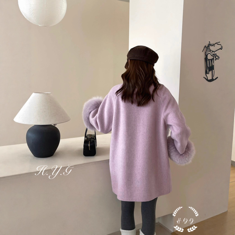 Elf Snowball – Ženski vuneni kaput, princeza stil, 3D uzorak, 95% vuna i više, verzija: Regular