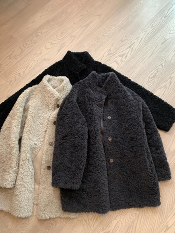 Ženski kaput od ovčje krzna, bijela, zimski stil, korejski stil, udoban kroj, srednja duljina