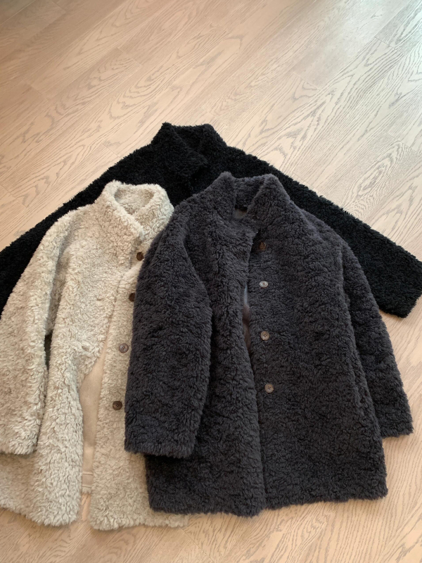 Ženski kaput od ovčje krzna, bijela, zimski stil, korejski stil, udoban kroj, srednja duljina
