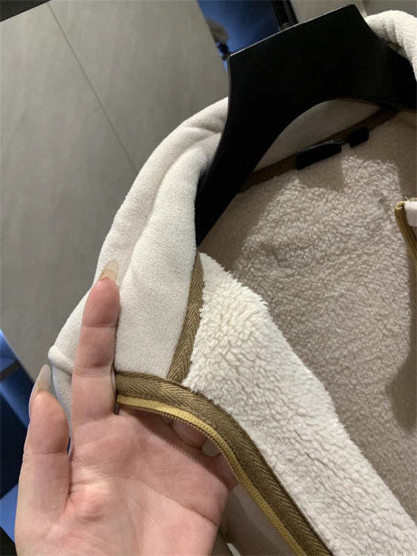 Jachetă de iarnă pentru femei, din fleece de poliester, rezistentă la vânt, căldură amplă, guler înalt, fermoar