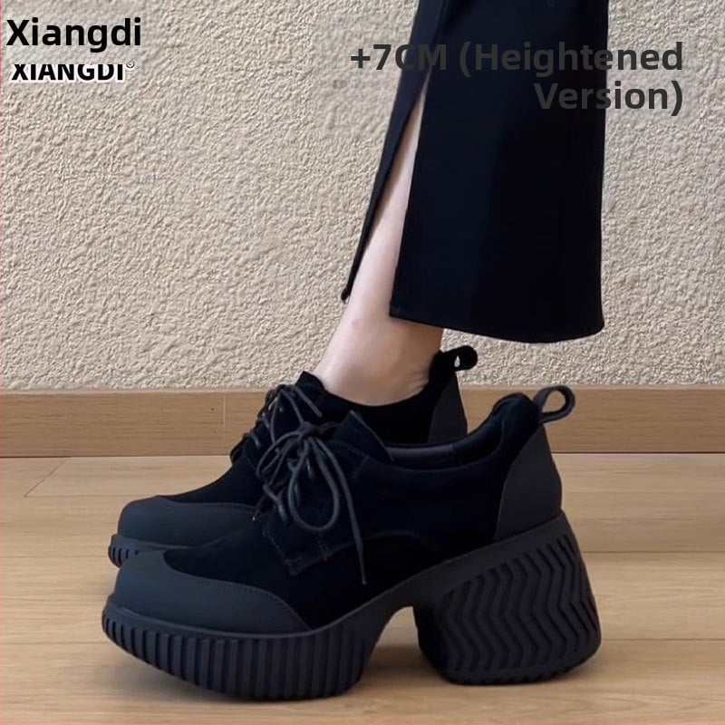 Лоуфъри с кравешка кожа, агнешка подплата, 6–8 см височинен ток, гумена подметка