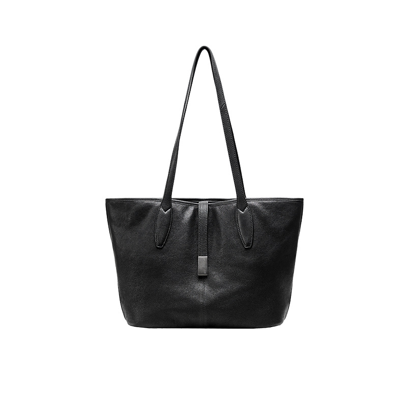 Naise jaoks sobiv Tote kott ehtsast nahast, taimekäsitletud lambanaha, horisontaalne ristkülikukujuline siluett, tõmblukk-kinnisus, sünteetiline vooder