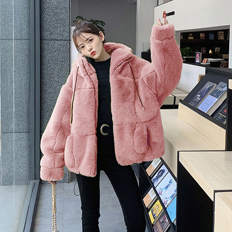 Ženska jakna s leopard printom od umjetnog krzna, baseball stil, podstava od mink krzna, uskog kroja