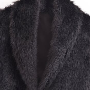 Ženski gilet od umjetnog krzna, bez rukava, V-izrez, gradski stil, zima 2024