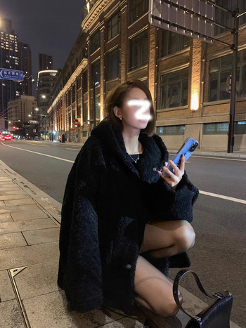 Палто от полиестер с качулка за жени, свободен силует, средна дебелина, едноцветно, ежедневен стил