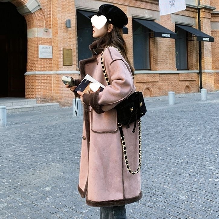 Palton feminin din Chenille, amestec Spandex, croială lejeră, lungime ultra-scurtă, guler de tip costum