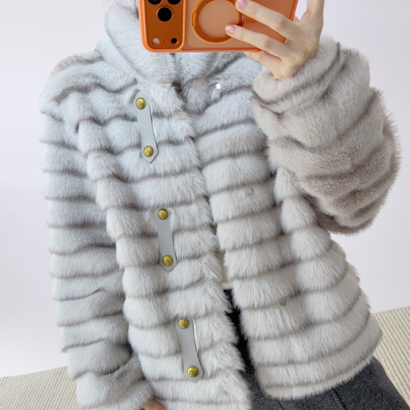 Palton de blană pentru femei, mâneci lungi, poliester, iarnă 2025, stil elegant pentru birou