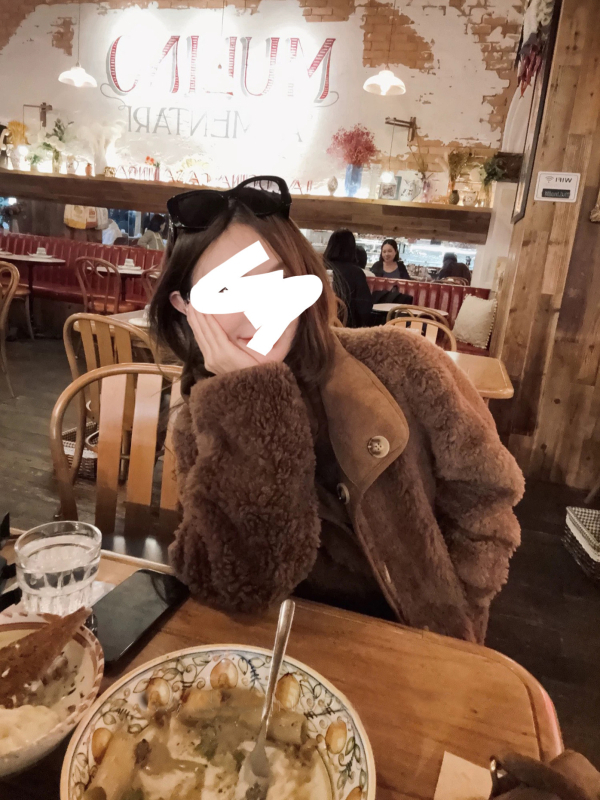 Palton reversibil de blană pentru femei – lână 95%+, guler înalt, mâneci lungi, lungime medie