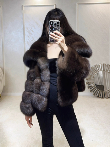 Hua qixi Ženski kaput od umjetnoga krzna, casual japansko-korejski stil, dugi rukavi, za odrasle žene