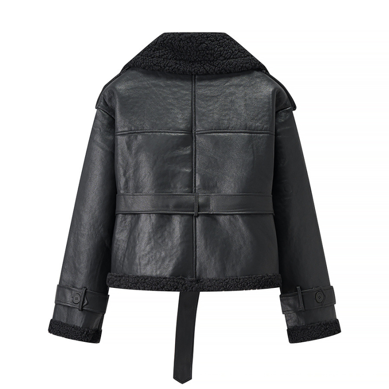 Jakna s reverom, kopčanje uz vezicu, slobodan kroj, poliester 90–95%, gradski stil