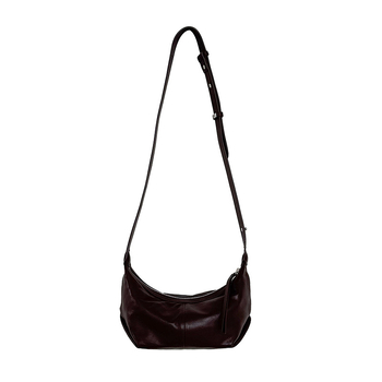 Crossbody Dumpling torba, od prave kože, zatvarač, unutarnji džep sa zatvaračem, podstava od poliester-pamuk