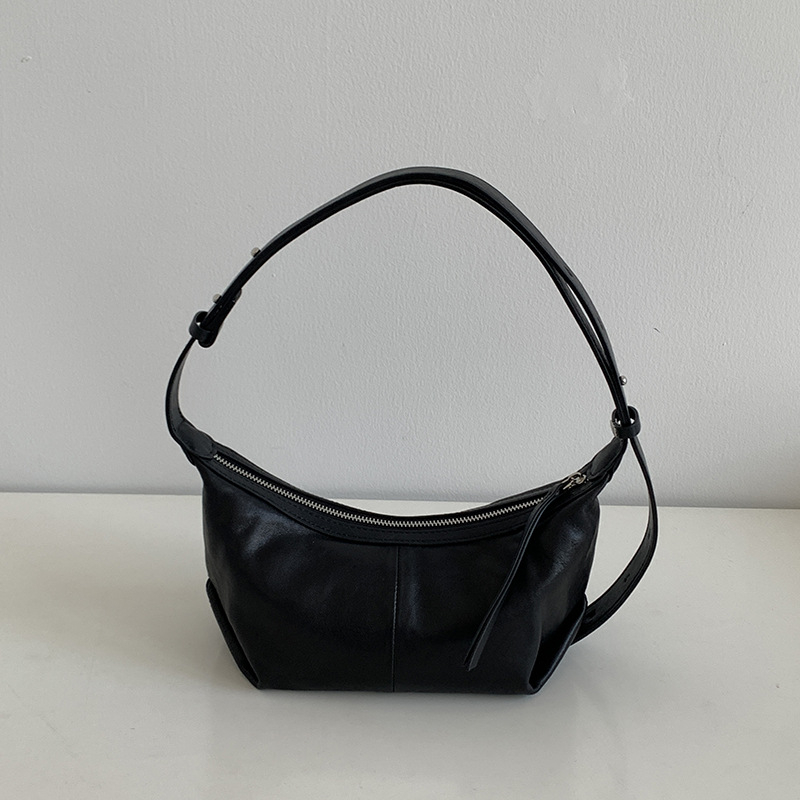 Crossbody Dumpling torba, od prave kože, zatvarač, unutarnji džep sa zatvaračem, podstava od poliester-pamuk