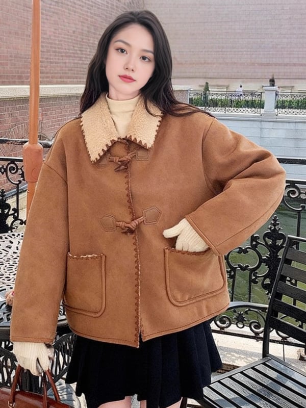 Γυναικείο μπουφάν με γιακά τύπου λαπέλ, φερμουάρ μπροστά, μακριά μανίκια, μονόχρωμο, πολυεστερικό ύφασμα