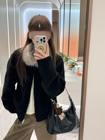 Γυναικείο παλτό με μεσαίου μήκους συνθετική γούνα και γούνα στον γιακά, casual χειμερινή εξωτερική ένδυση, 2025