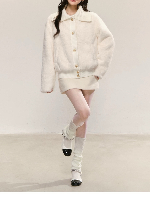 Női poliészter kabát mesterszőrme gallérral, gallér típusú lapel, kolázs varrás részletek, hosszú ujjak – elegáns városi stílus, őszi 2025