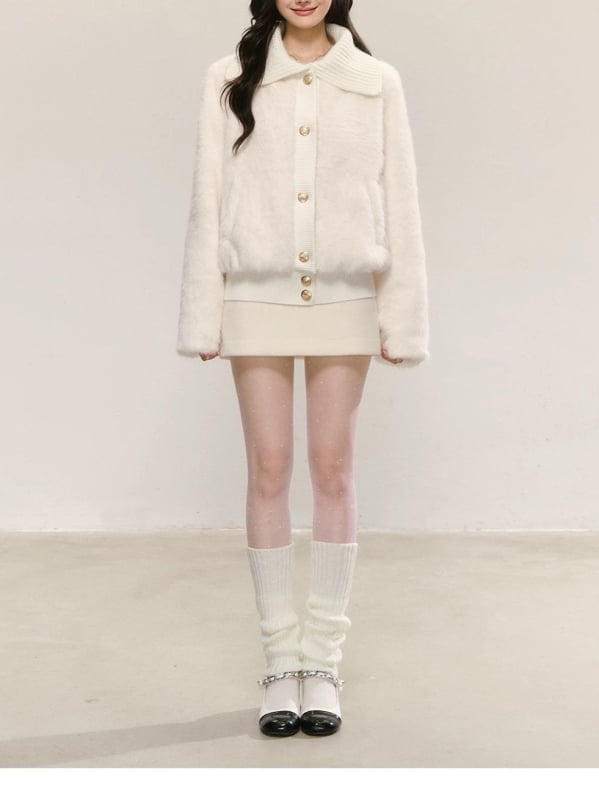 Női poliészter kabát mesterszőrme gallérral, gallér típusú lapel, kolázs varrás részletek, hosszú ujjak – elegáns városi stílus, őszi 2025