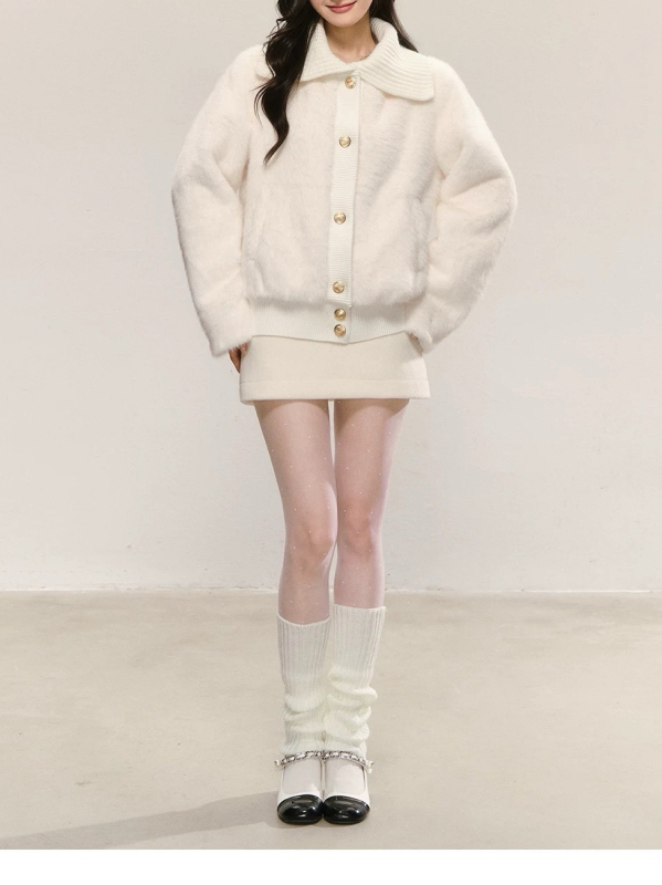 Női poliészter kabát mesterszőrme gallérral, gallér típusú lapel, kolázs varrás részletek, hosszú ujjak – elegáns városi stílus, őszi 2025