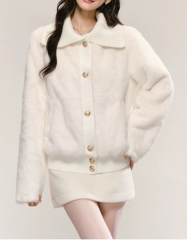 Női poliészter kabát mesterszőrme gallérral, gallér típusú lapel, kolázs varrás részletek, hosszú ujjak – elegáns városi stílus, őszi 2025