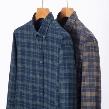 Muška košulja za jesen-zimu, 100% pamuk, karirani uzorak, casual stil, slim fit