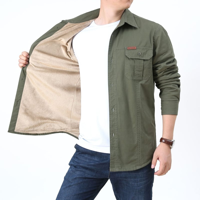 Férfi pamut ing üzleti és szabadidős viselethez, hosszú ujjú, egyszínű, bő szabásvonal, tavasz-őszi szezon
