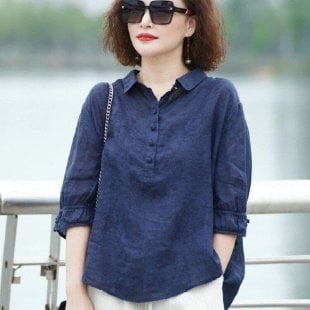 2025 nova ženska bluza za srednju dob, jacquard uzorak, opušten kroj – svakodnevni stil