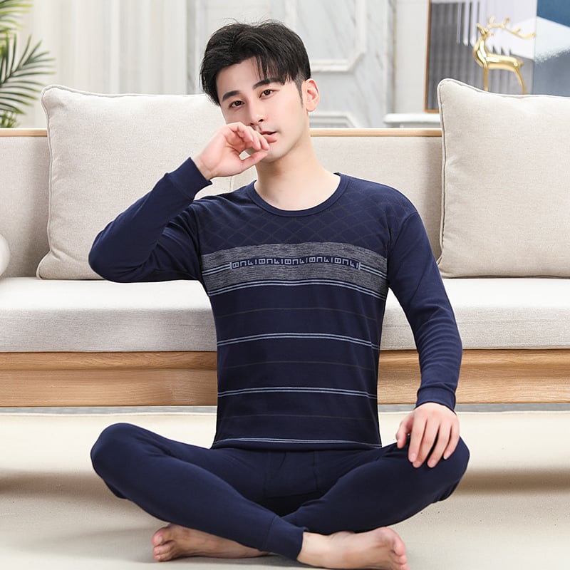 Férfiak számára készült pamut őszi melegítő készlet – kapucnis felső, hosszú ujjú, fél-turtleneck gallér, egy rétegű, 201–250 g/m²