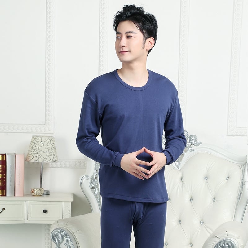 Férfiak számára készült pamut őszi melegítő készlet – kapucnis felső, hosszú ujjú, fél-turtleneck gallér, egy rétegű, 201–250 g/m²