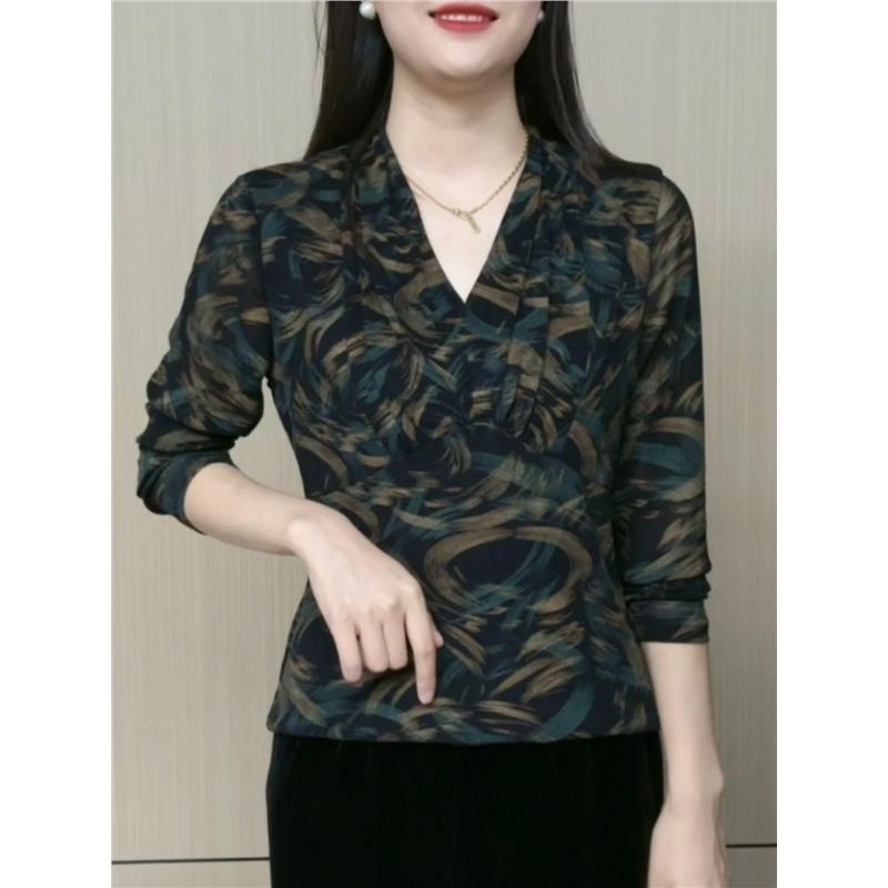 Cămașă de damă - Primăvara 2025, țesătură poliester (>95%), stil pentru naveta/temperament, finisaj la temperaturi ridicate