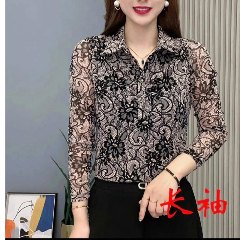 Cămașă de damă - Primăvara 2025, țesătură poliester (>95%), stil pentru naveta/temperament, finisaj la temperaturi ridicate