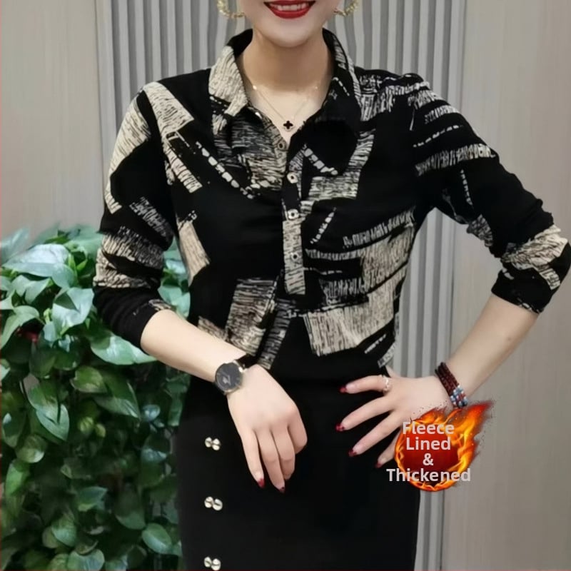 Cămașă de damă - Primăvara 2025, țesătură poliester (>95%), stil pentru naveta/temperament, finisaj la temperaturi ridicate