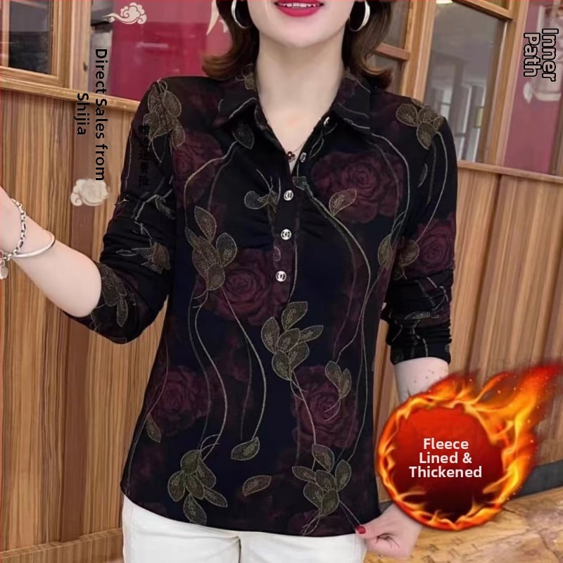 Cămașă de damă - Primăvara 2025, țesătură poliester (>95%), stil pentru naveta/temperament, finisaj la temperaturi ridicate