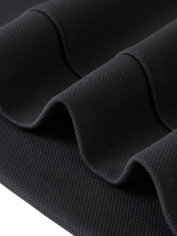 Vyrų vidinis topas su fliso pamušalu, ilgos rankovės, apykaklė tipo lapelis/polo, dryžuotas raštas, 100% poliesteris